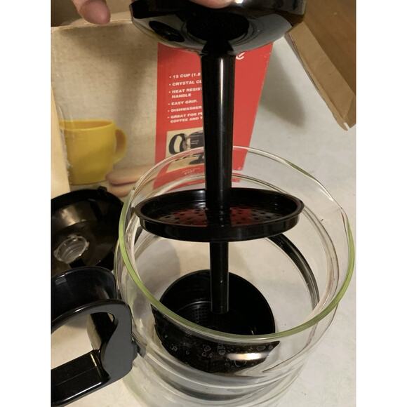 EuroHome Perco Mate 15 Cup Clear Glass Coffee Percolator Heat Resistant - Picture 5 of 9